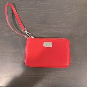 Never been used Michael Kors red wristlet
